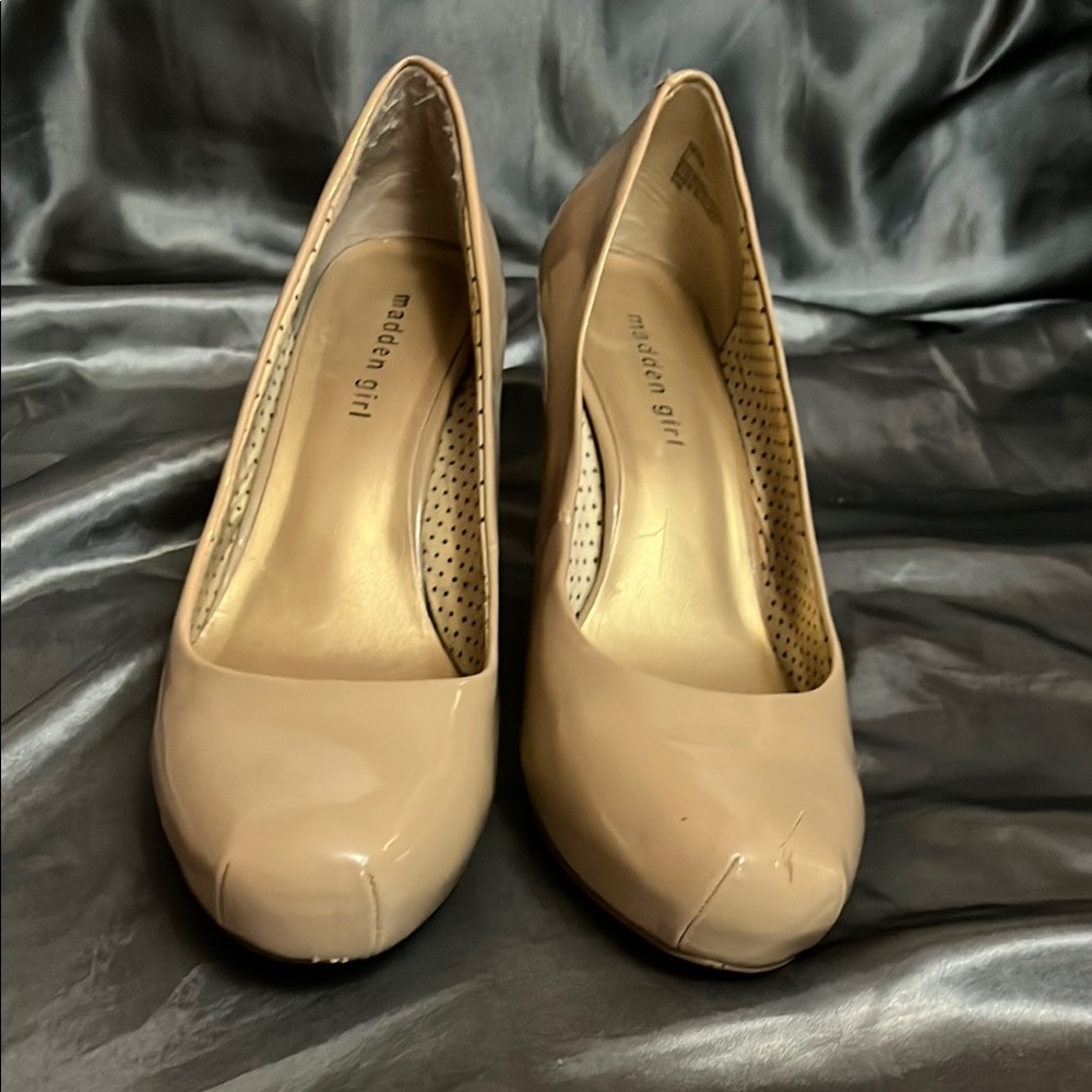 Madden Girl Cream High Heel Pumps